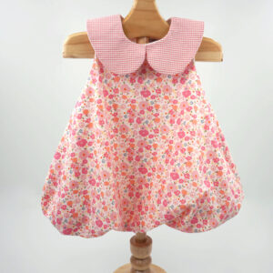 Sleeveless-Peter-Pan-Collar-Bubble-Dress-Peach-Poppies-BUB-PP-PCHPOP-display