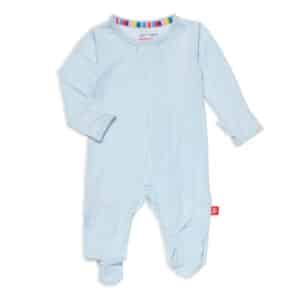 Pin Dot Footie-Blue