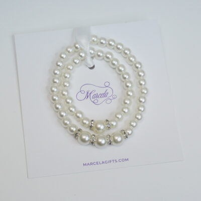 Mother-Daughter-Bracelet-Set-White-Pearls-Rhinestone-Set-MC-6-WHT