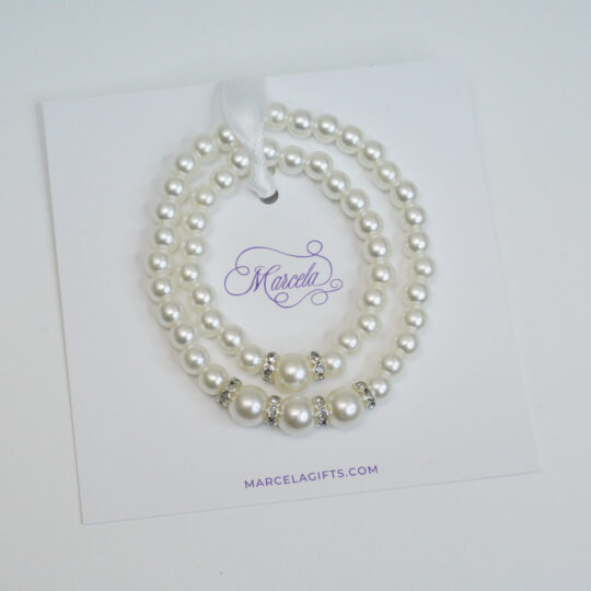 Mother-Daughter-Bracelet-Set-White-Pearls-Rhinestone-Set-MC-6-WHT