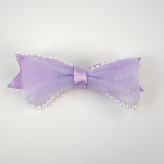 Chiffon and Pearls Jersey Hair Clip