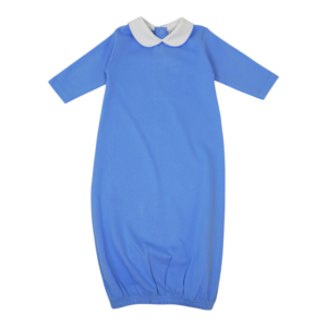Blue-Baby-Pima Gown-Color-Piped-Collar-BGCRPPC