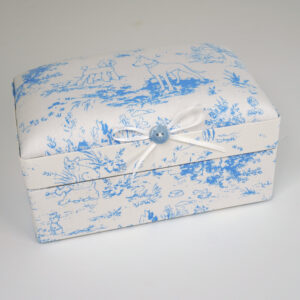 Heirloom Hounds Toile Small Baby Keepsake Box