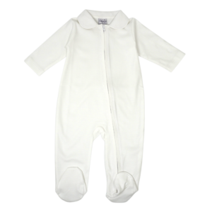 White-Baby-Pima-Footie-2-way-zipper-White-Lined-Collar-BFWHPPC-WL (1)
