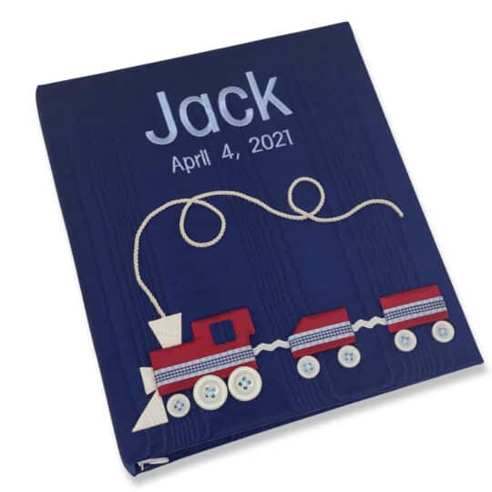 Choo Choo Train on Moiré Baby Memory Book