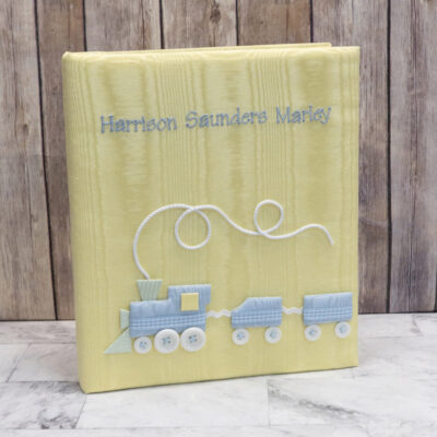 Choo Choo Train on Moiré Baby Memory Book