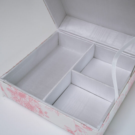 Beary Blossoms Toile Jewelry Box