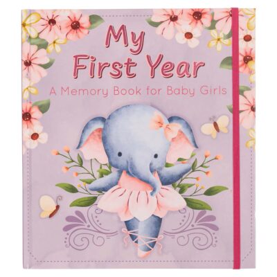 My First Year Hardcover Memory Book for Baby Girls-MBB018_1--front