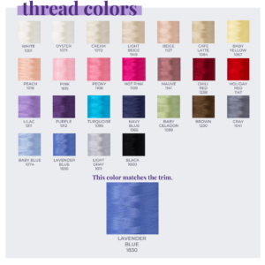 White Pima Threads - Blue
