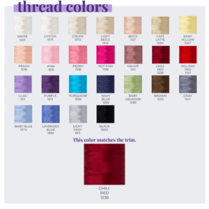 White Pima Threads - Red