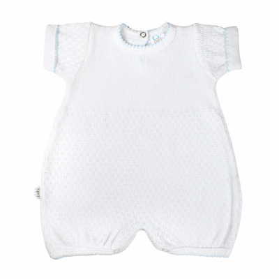 Paty Knit Bubble with Blue Trim