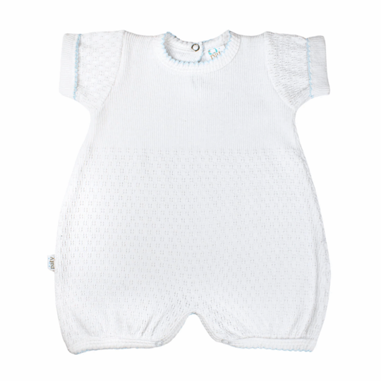 Paty Knit Bubble with Blue Trim