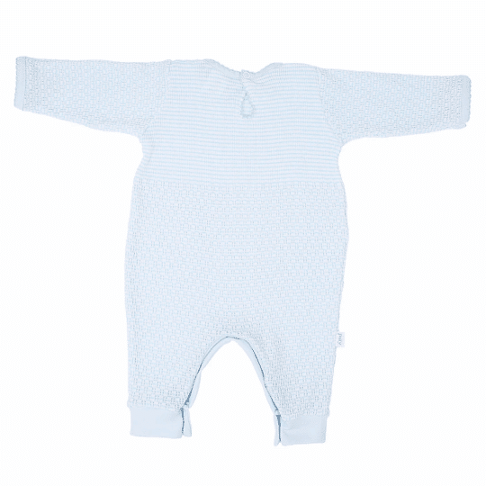 Paty Knit Romper with Pima Binding (Long Sleeve)