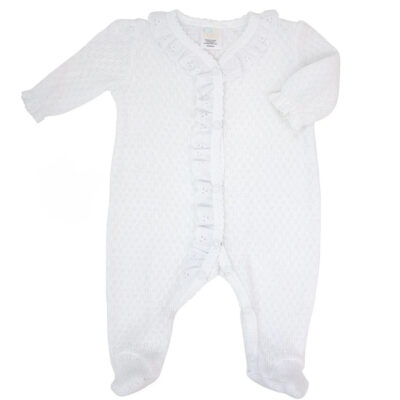 Paty Knit Footie with Eyelet