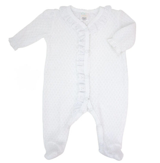 Paty Knit Footie with Eyelet