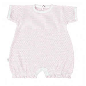 Paty Knit Bubble baby girl romper with matching gift set